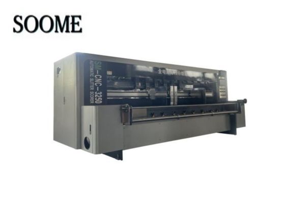 Πλήρης τύπου εξυπηρέτησης ακριβείας Tungsten Steel Blade Slitter Scorer Machine για το μεγάλο κυματοειδές χαρτόνι